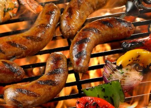 Grilled_Sausage_with_Marinated_Shrimp_Peppers_and_Onions_Skewer